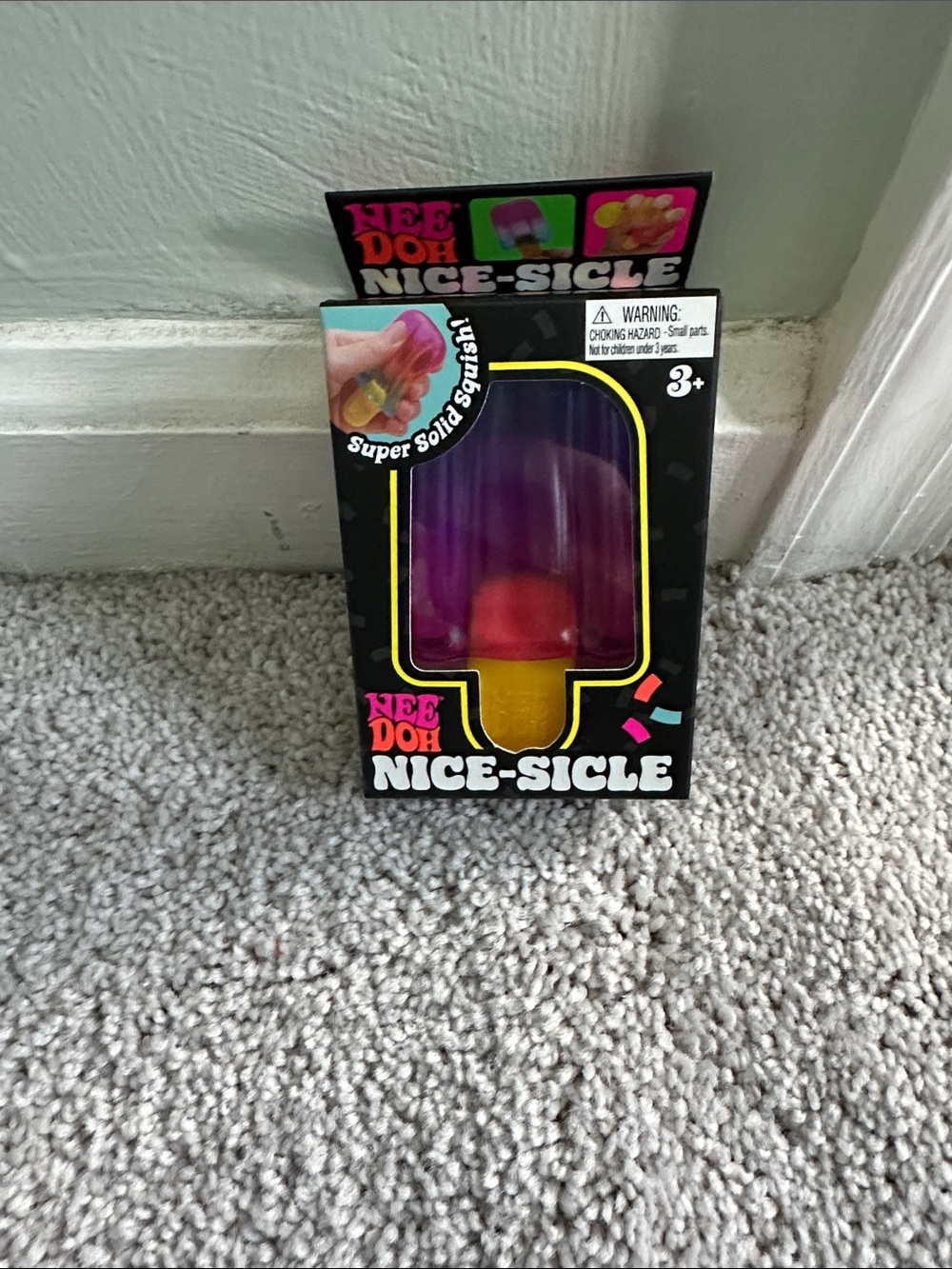 Nice-Sicle Kids Squishy Toy by NeeDoh - Purple & Yellow